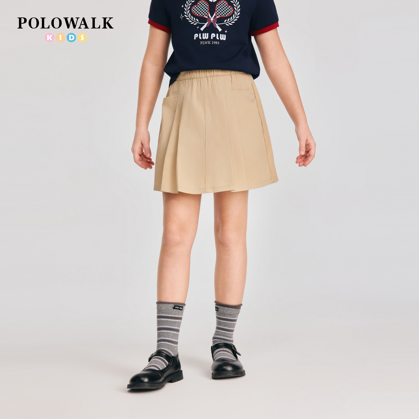 POLOWALK女童裙裤透气时尚短图片