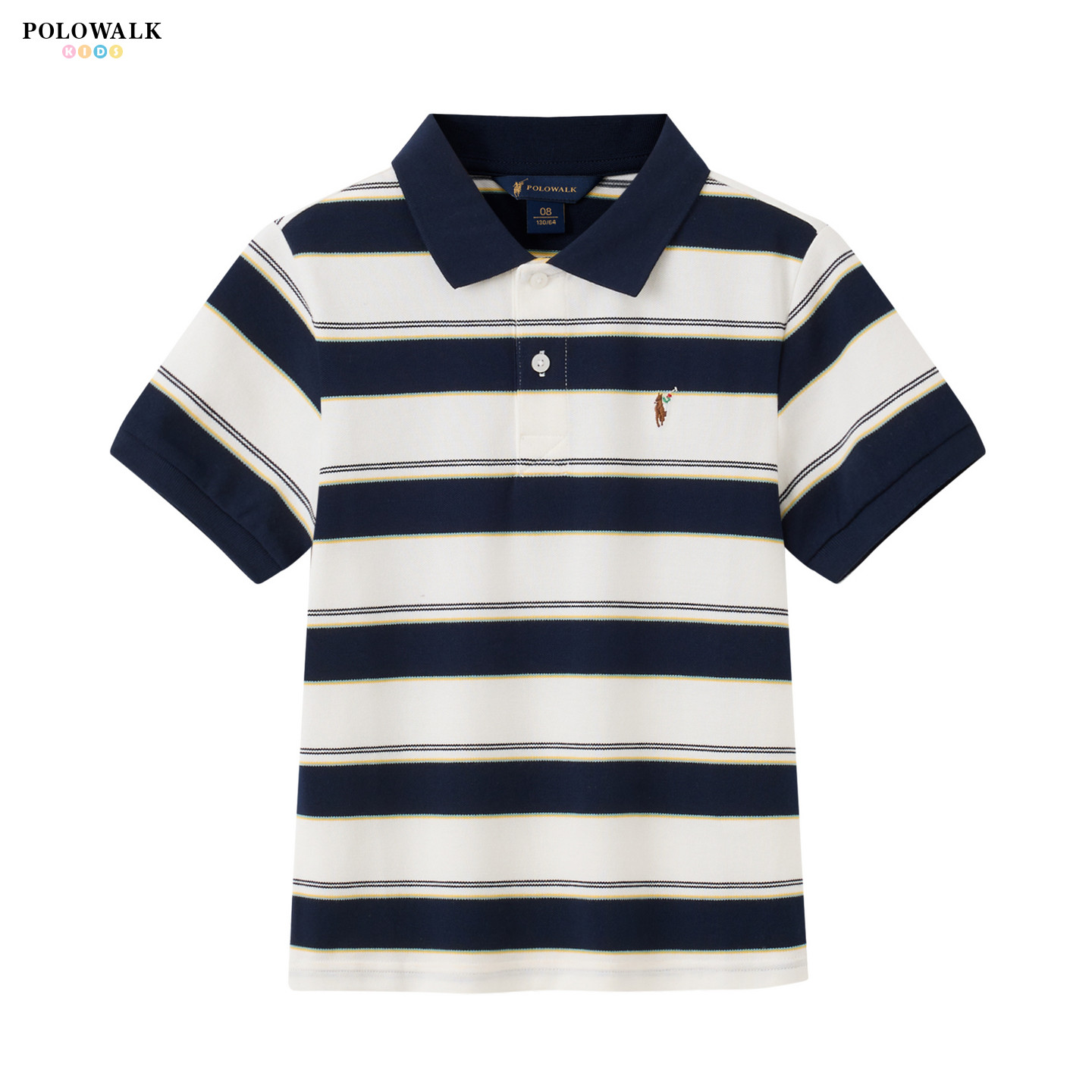 POLOWALK童装2026夏季新品男童短袖T恤针织短袖上衣儿童POLO衫