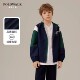 POLOWALK童装 梭织夹克中大童撞色拼接外套 男童外套2026春夏新品