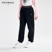 儿童长裤 束脚裤 子长裤 POLOWALK童装 男女童中大童潮珊瑚绒卫裤