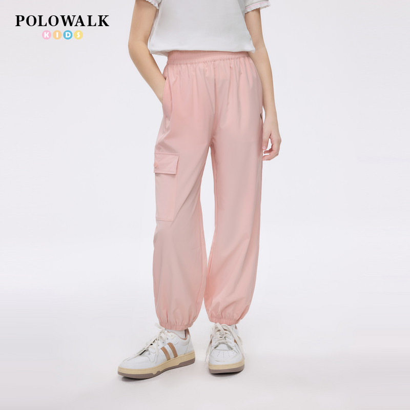 POLOWALK童装女童卫裤26夏季中大童运动百搭休闲裤