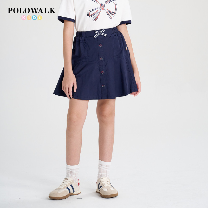 POLOWALK童装2025新品夏季半身裙女童A字型短裙亲肤柔软俏皮