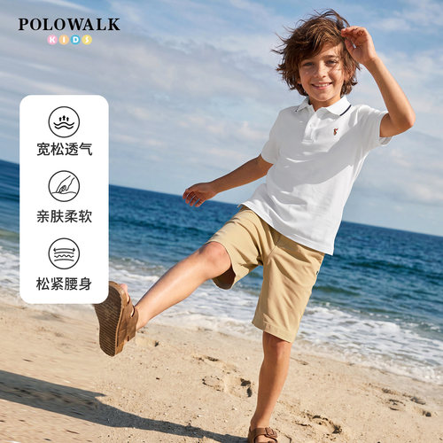 POLOWALK男童夏季宽松百搭短裤