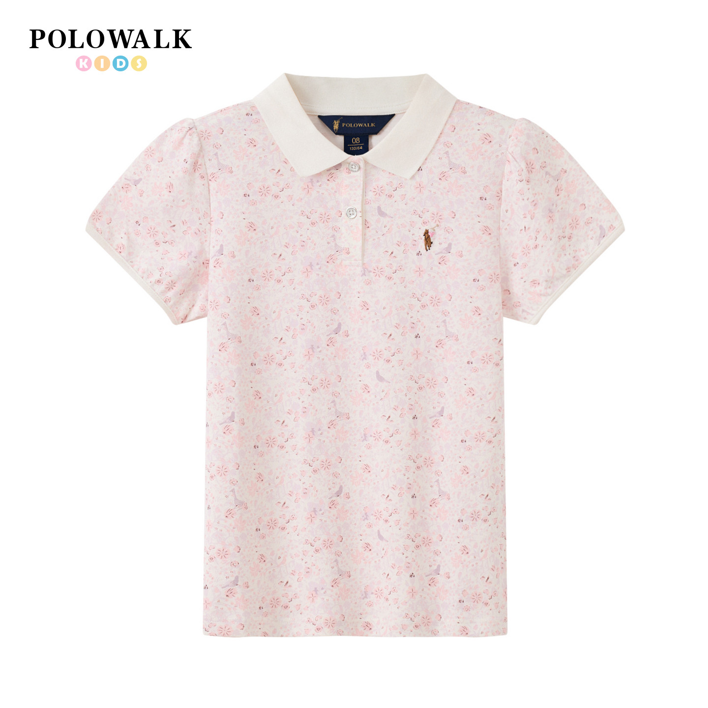 POLOWALK女童短袖T恤翻领上衣图片