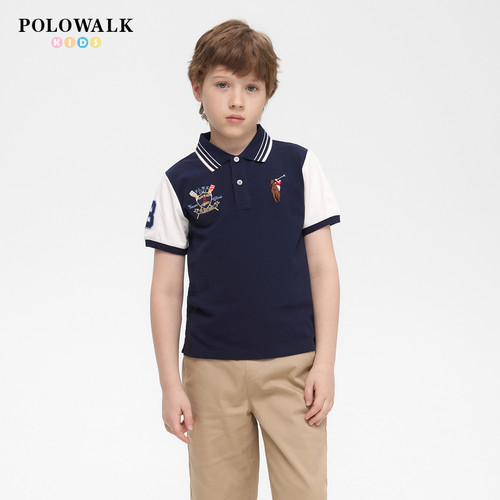 POLOWALK童装男童短袖T恤