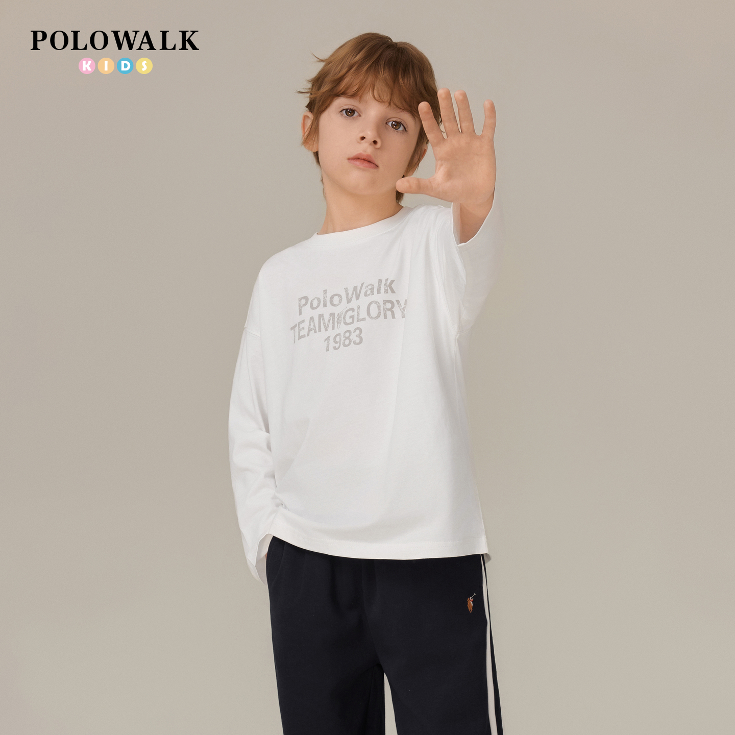 POLOWALK童装男童长袖T恤