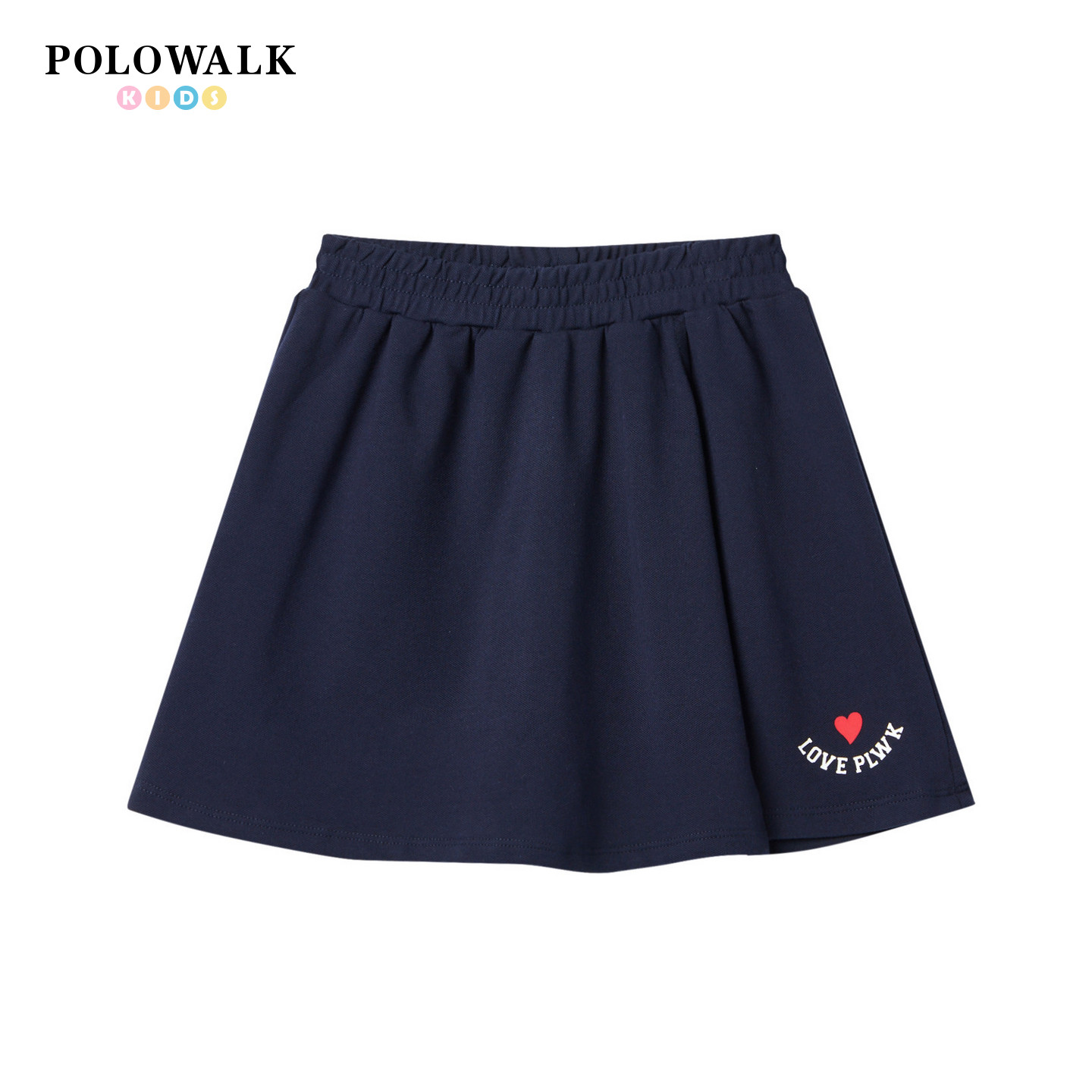 POLOWALK童装2026年夏季新品女童裙裤松紧腰A字少女风透气短裙裤
