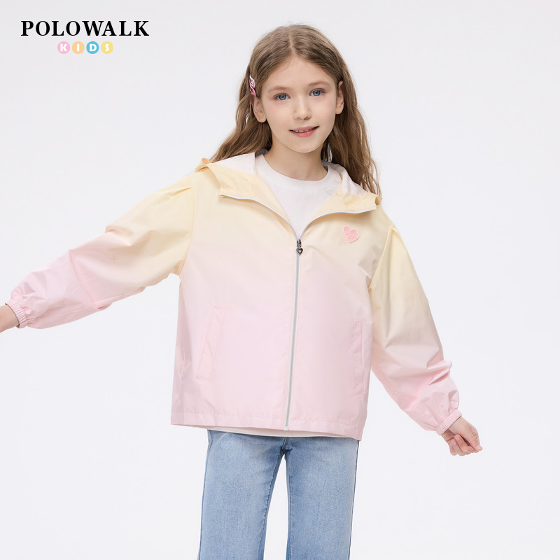 POLOWALK童装女童外套2025秋季新品梭织连帽立领夹克拉链上衣女,童装/婴儿装/亲子装,普通外套,淘宝优惠券,粉丝福利购,淘宝优惠卷