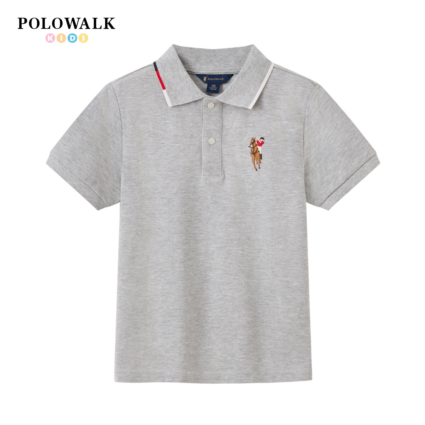 POLOWALK童装2026夏季新品男童短袖T恤翻领短款polo衫儿童上衣