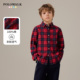 100%棉 磨毛2025秋冬格子长袖 POLOWALK童装 衬衫 外套 男童长袖