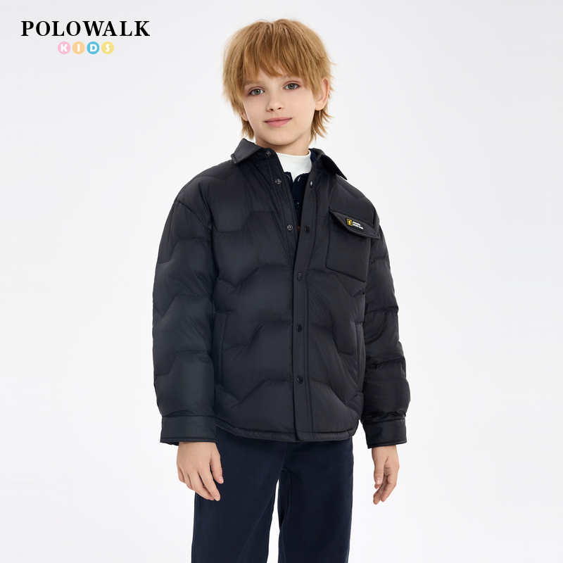 POLOWALK男童时尚翻领羽绒服