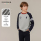 纯棉T恤2026春夏新品 POLOWALK童装 男童长袖 圆领套头中大童上衣