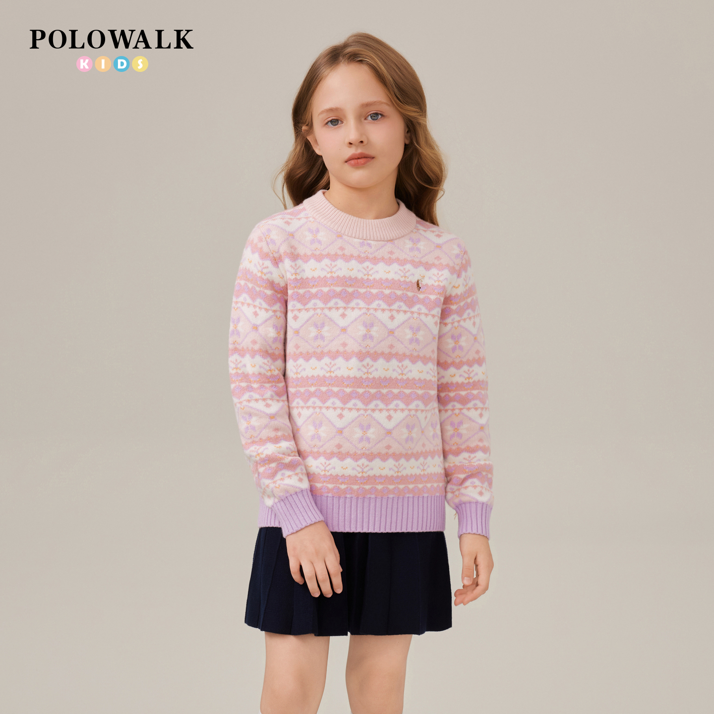 POLOWALK童装女童针织衫
