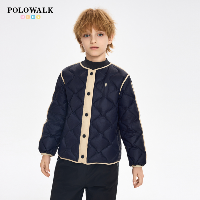 POLOWALK男童长袖短款羽绒服