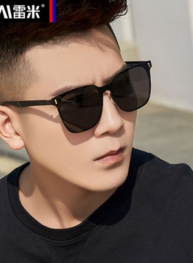 雷米墨镜男士偏光太阳镜高级感开车潮流眼睛防紫外线眼镜大框时尚