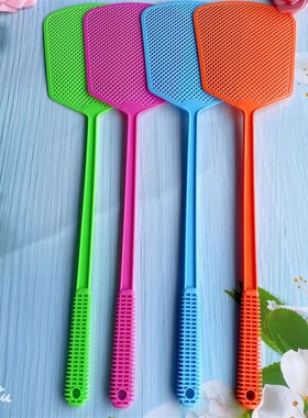 Thickened Longhandle Flyswatter Durable Plastic Large Size I