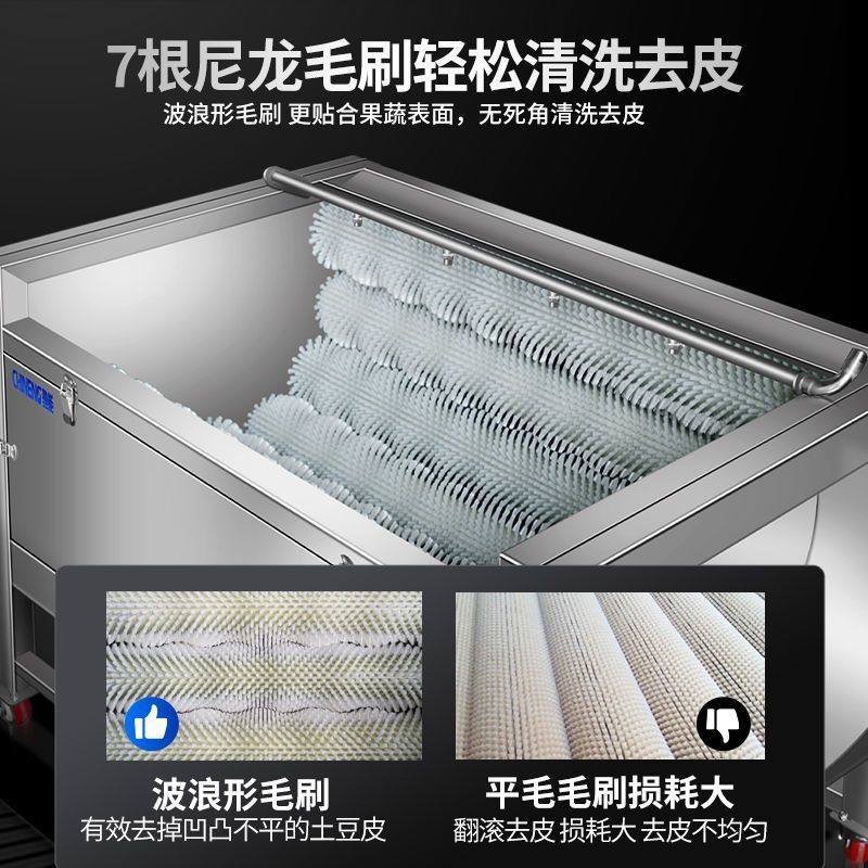 全自动商用毛辊去皮机土豆红薯萝卜莲藕生姜生蚝猪蹄脱皮机清洗机