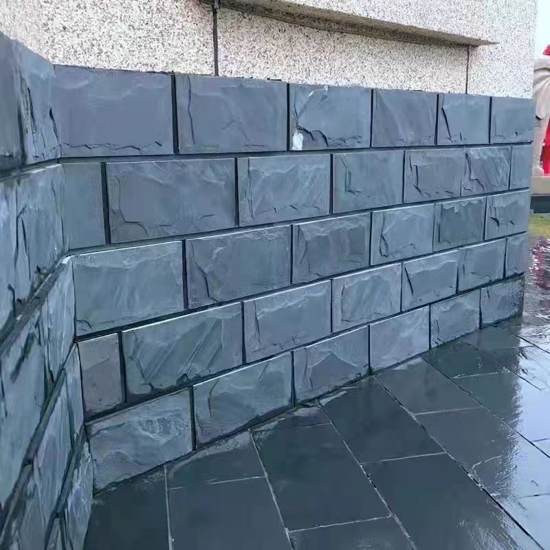 天然青石板蘑菇石别墅庭院文化石围墙外墙青砖中式田园仿古砖