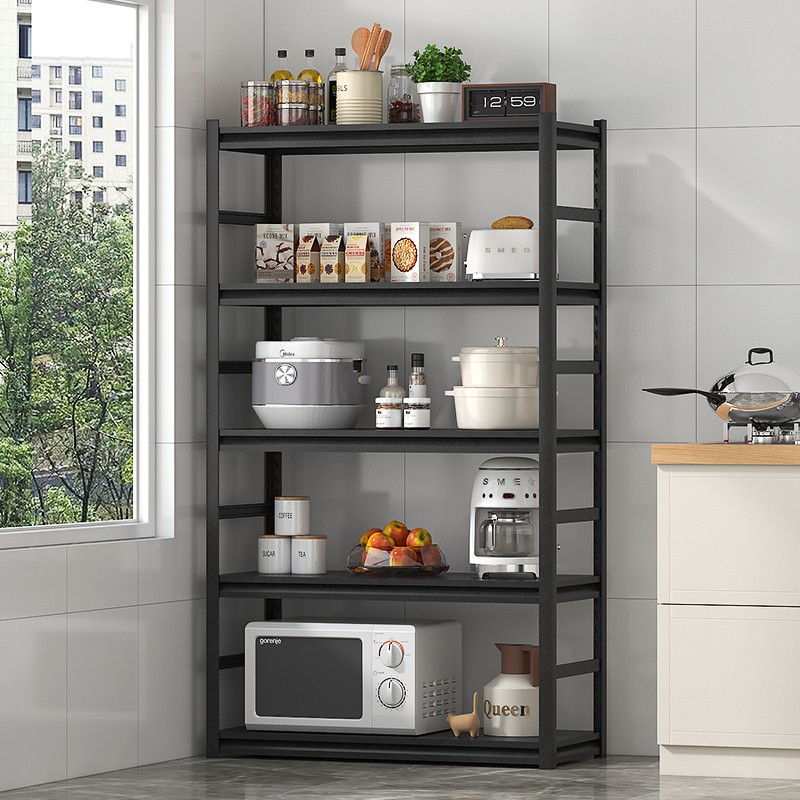围栏厨房置物架落地多层碗架微波炉架厨房储物架货架锅架收纳家用