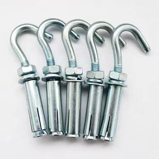 铁镀锌膨胀钩吊钩带钩膨胀螺栓挂钩膨胀螺栓吊扇钩吊顶钩挂钩