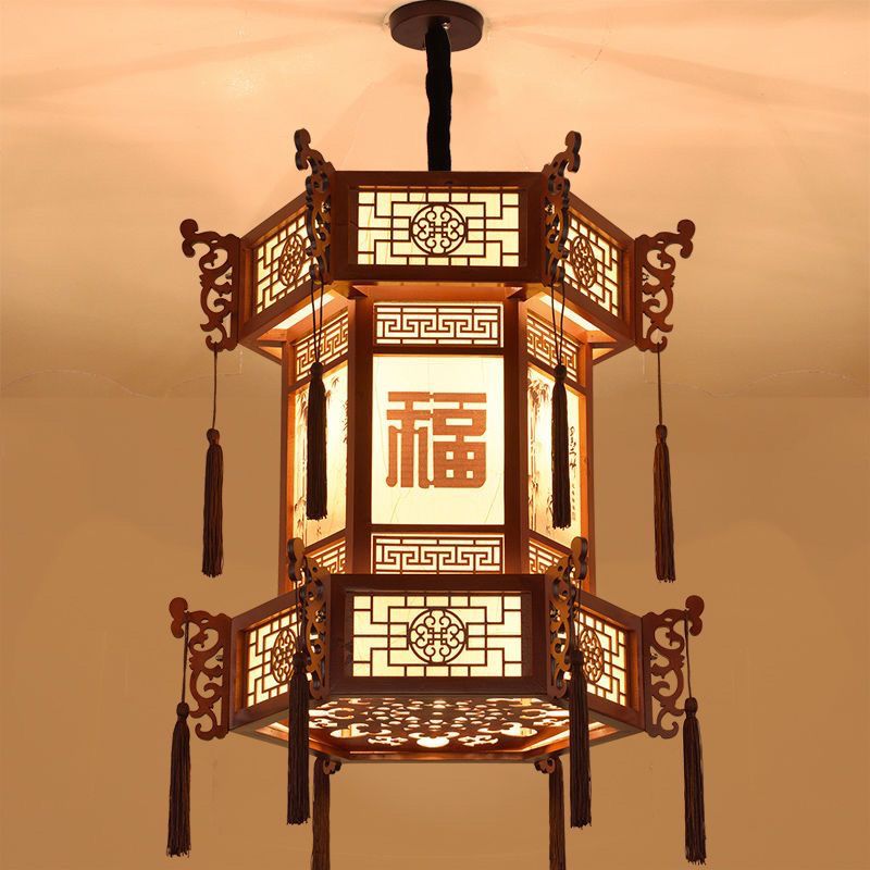 中式实木宫灯阳台红灯笼吊灯寺庙祠堂中国风仿古建筑门头户外