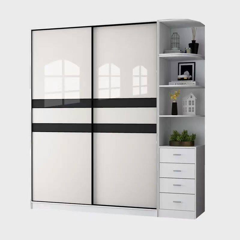 定制移门推拉门实木门铝合金包边实木推拉门衣柜门定制推拉滑动门