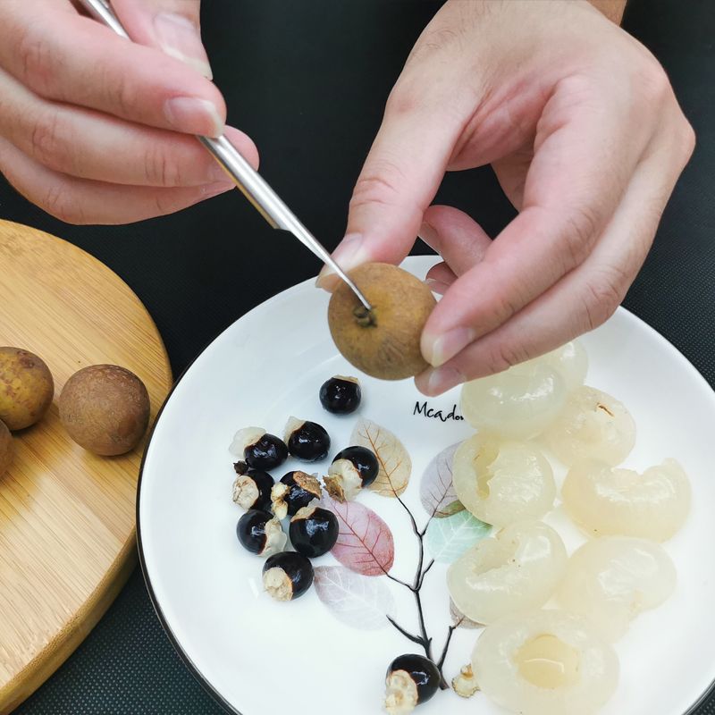 剥龙眼干肉神器304不锈钢器剥取挖挑核荔枝桂圆去核器挖肉商用