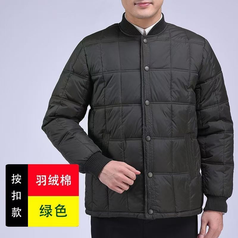 冬季棉衣中老年男士棉服羽绒棉内胆保暖加厚爸爸外套爷爷棉袄冬装