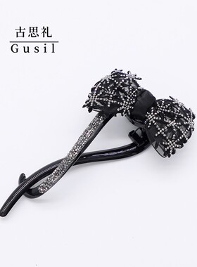 东方之珠【烟花】法式网纱蝴蝶结一字扭扭夹GS4599-HS