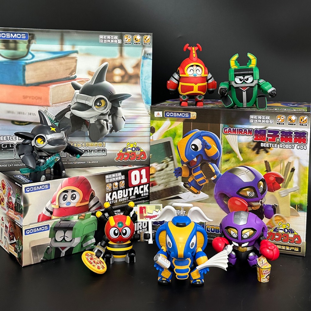 【橘猫工业铁甲小宝】第一二三弹卡布达&鲨鱼辣椒 三套拼装模型合