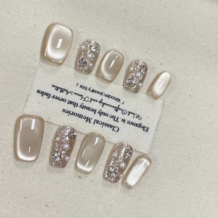 高货福利【下雪天】JD1815纯手工轻奢手工穿戴甲（送高级工具包）