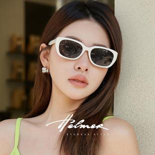 HELMER小粉框复古墨镜夏季 墨镜女生高颜值防紫外线辣妹太阳镜2068