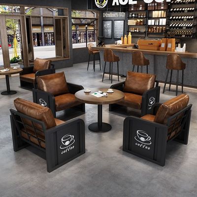 工业风酒吧卡座沙发餐吧清吧咖啡厅休闲书吧甜品奶茶店小酒馆桌椅