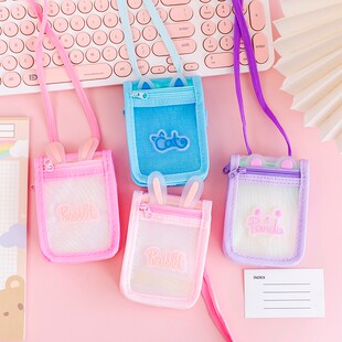 卡套学生校园卡包加厚零钱包挂脖公交车饭卡交通工牌带挂绳保护套