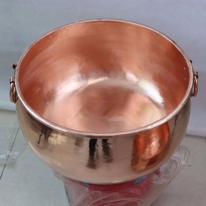 胡辣汤铜锅加厚纯手工鼓锅紫铜炖汤大铜锅红铜炖肉锅厂家