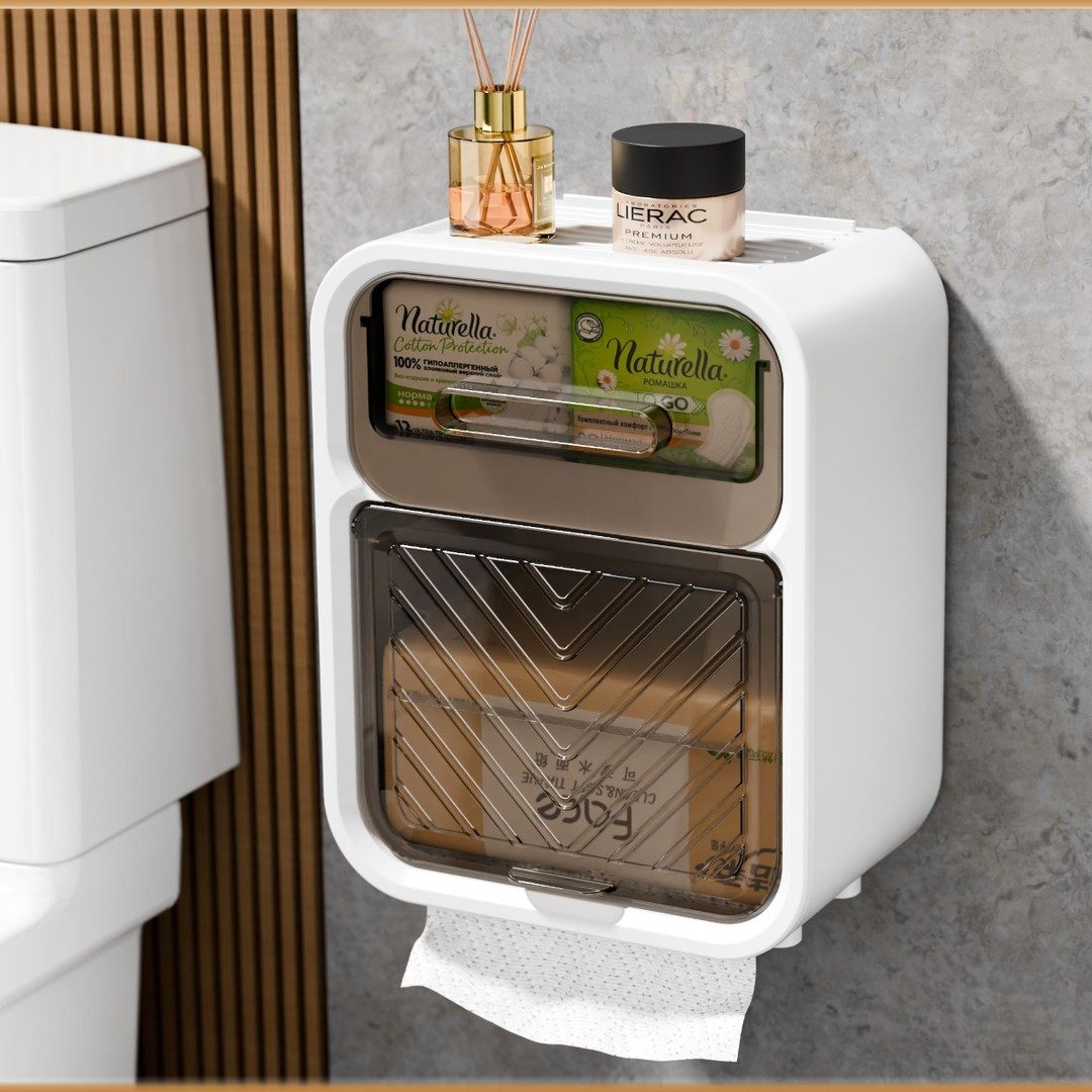 卫生间厕纸盒厕所纸巾盒抽纸盒卫生纸置物架卷纸防水壁挂式免打孔