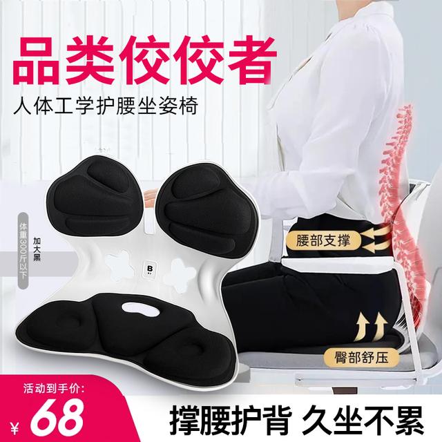 BKI人体工学护腰坐垫办公室腰靠座椅学习坐姿椅久坐背靠喂奶神器