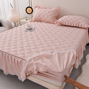 床笠式床罩防尘罩床裙款床品A类原棉大豆夹棉防滑套加厚床单裙式