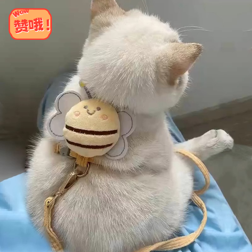 猫咪蜜蜂牵引绳防脱挣脱工字外出专用调节布偶宠物泰迪小型绳子,宠物/宠物食品及用品,猫牵引绳,淘宝优惠券,粉丝福利购,淘宝优惠卷