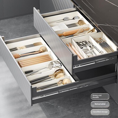 Drawer Cutlery Utensils Tray Store Organizer Drawer Kitchen