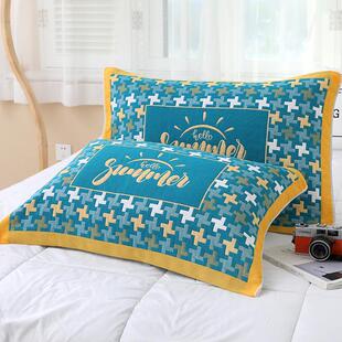 大号枕巾一对装 78家用成人枕头巾 棉纱布枕巾吸汗透气加大52