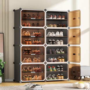 柜多层家用门口简易鞋 鞋 架子防尘出租房入户玄关大容 高级茶门
