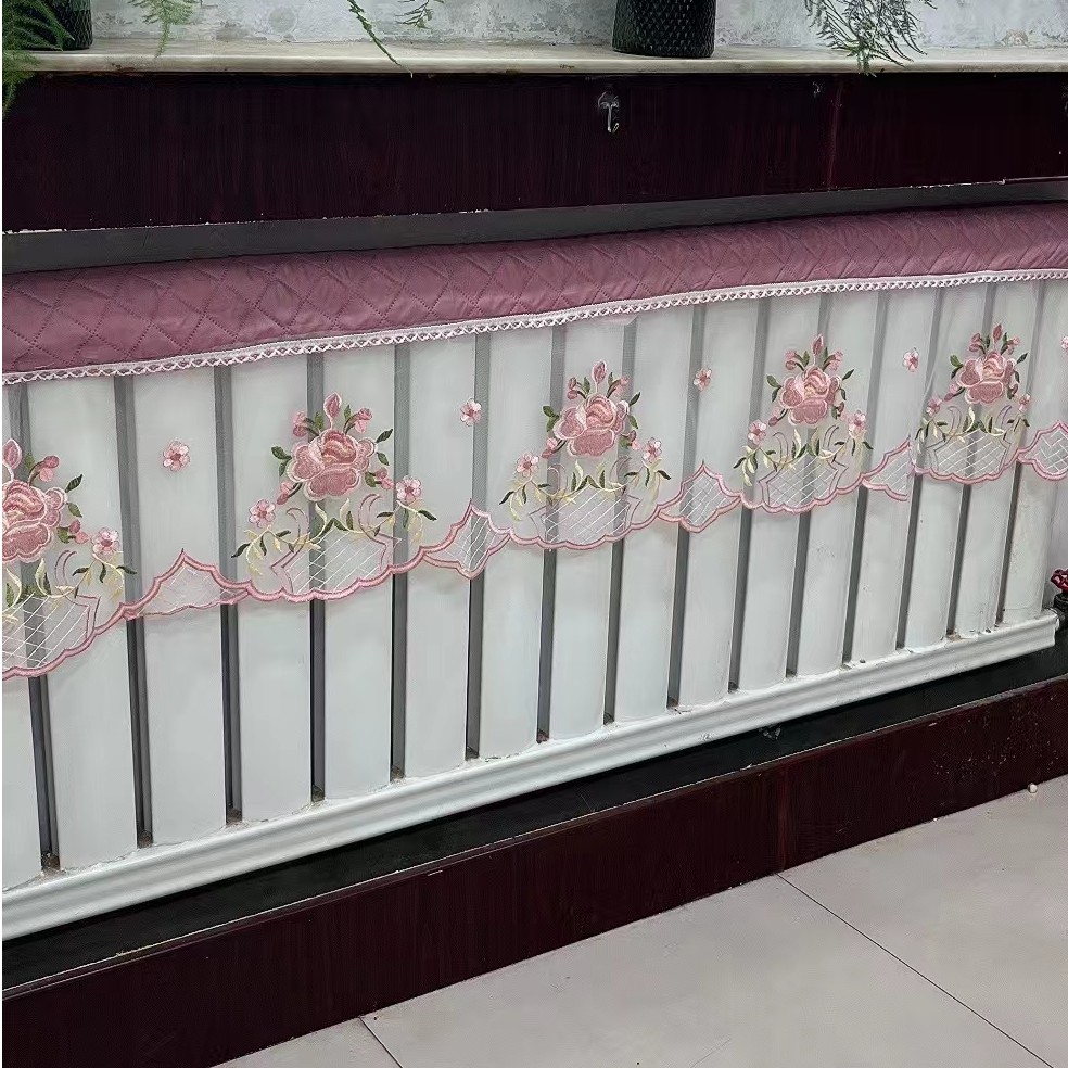 防熏黑墙面暖气罩花边款防尘美观家用新老式暖气通用暖气罩