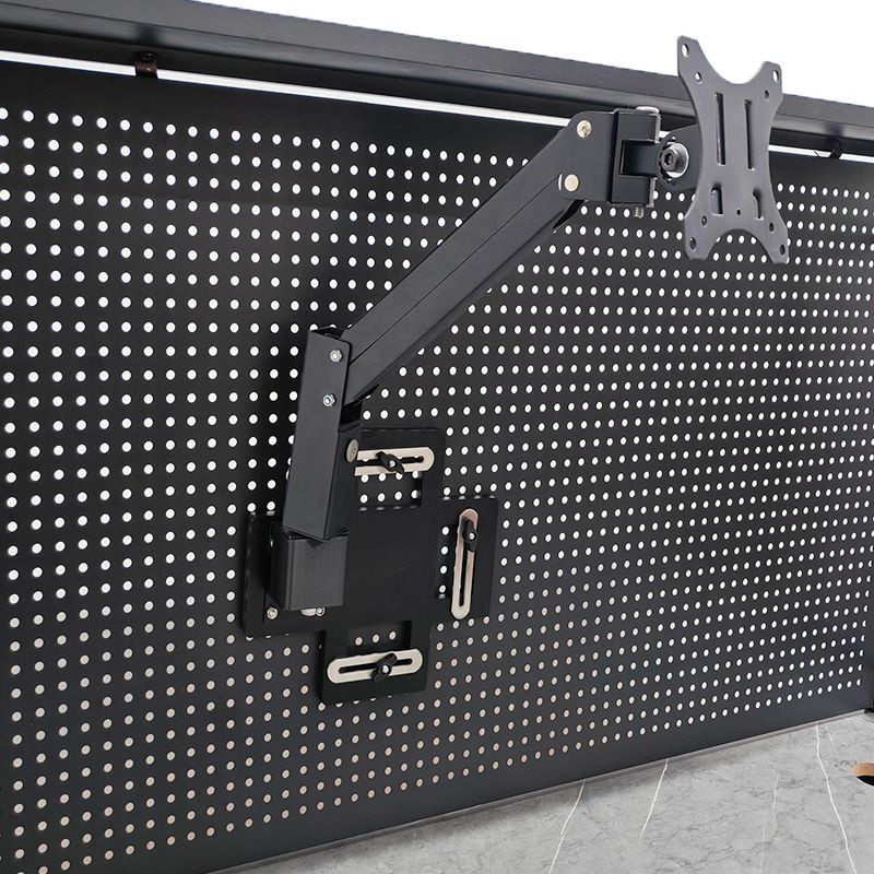 洞洞板显示器支架电竞房洞洞板17-32寸显示器机械臂台式电脑屏幕