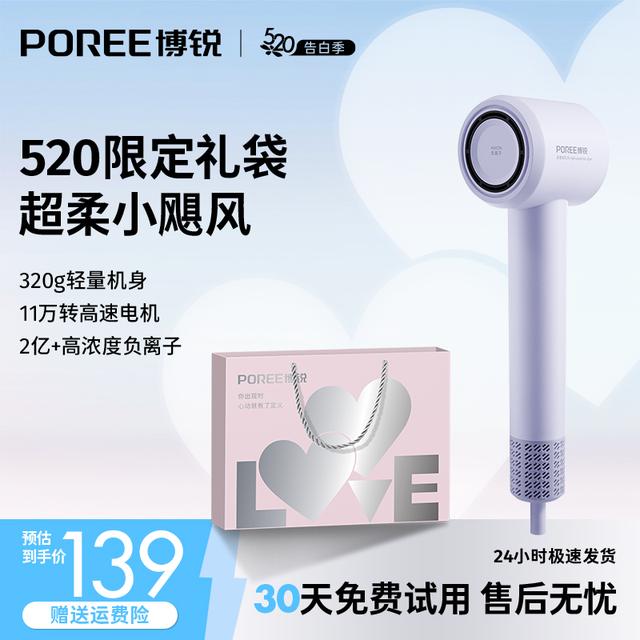 【搭配礼袋】飞科博锐高速吹风机静音负离子速干冷热风恒温PH1650