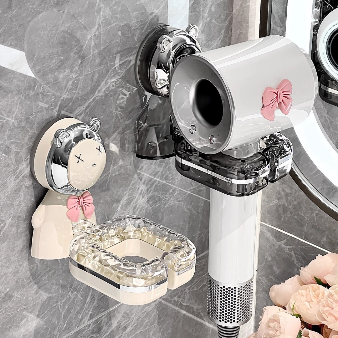 吸盘吹风机置物架卫生间免打孔电吹风挂架浴室壁挂式风筒收纳神器