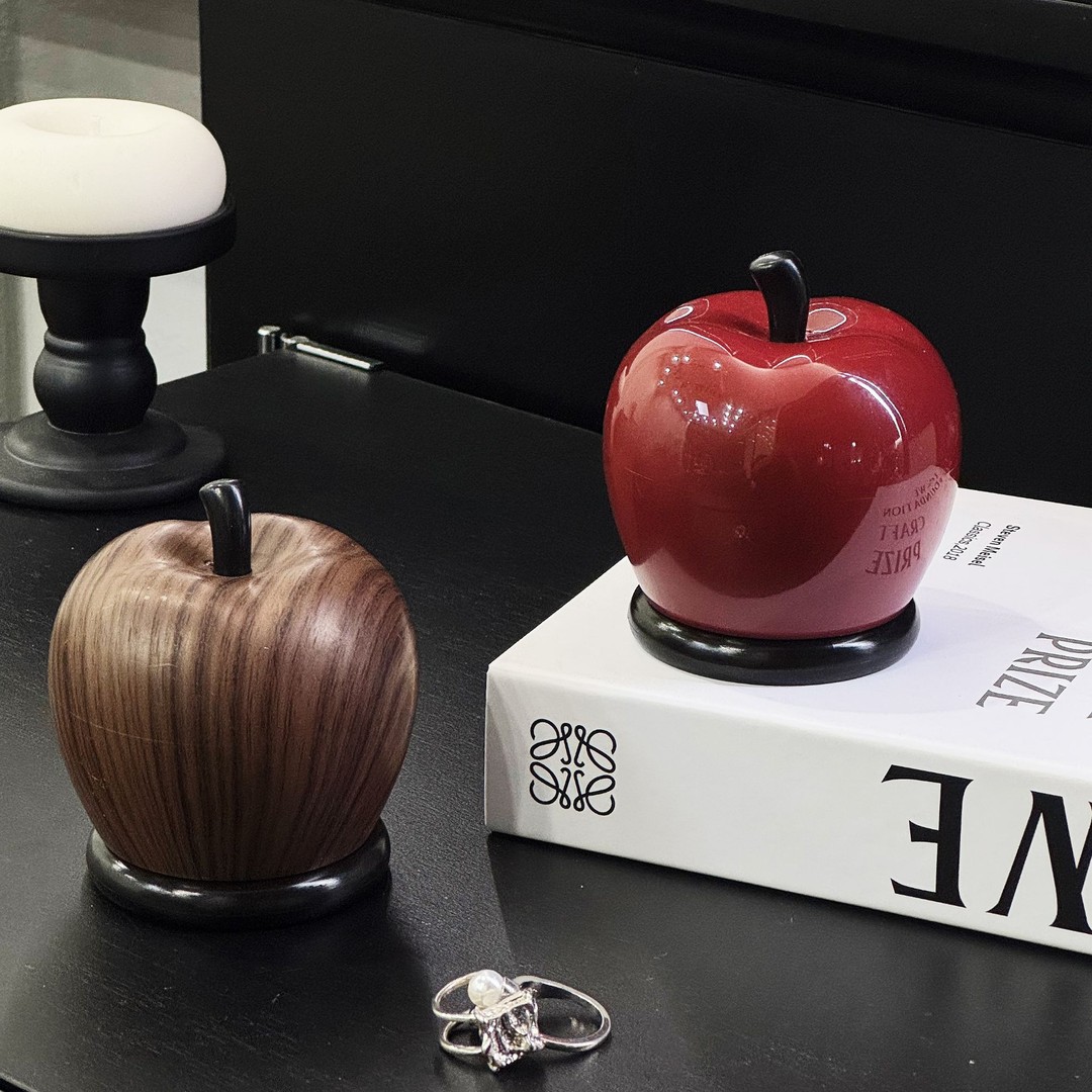 Muen原创设计款高颜值苹果牙签罐苹果牙线棉签收纳盒装饰摆件礼物