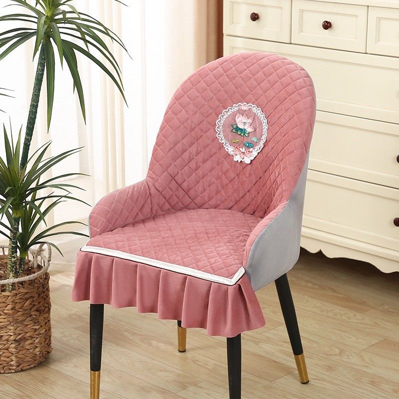 新疆西藏包邮新款弧形椅子防滑套罩弹力新款凳子全包餐椅垫四季靠