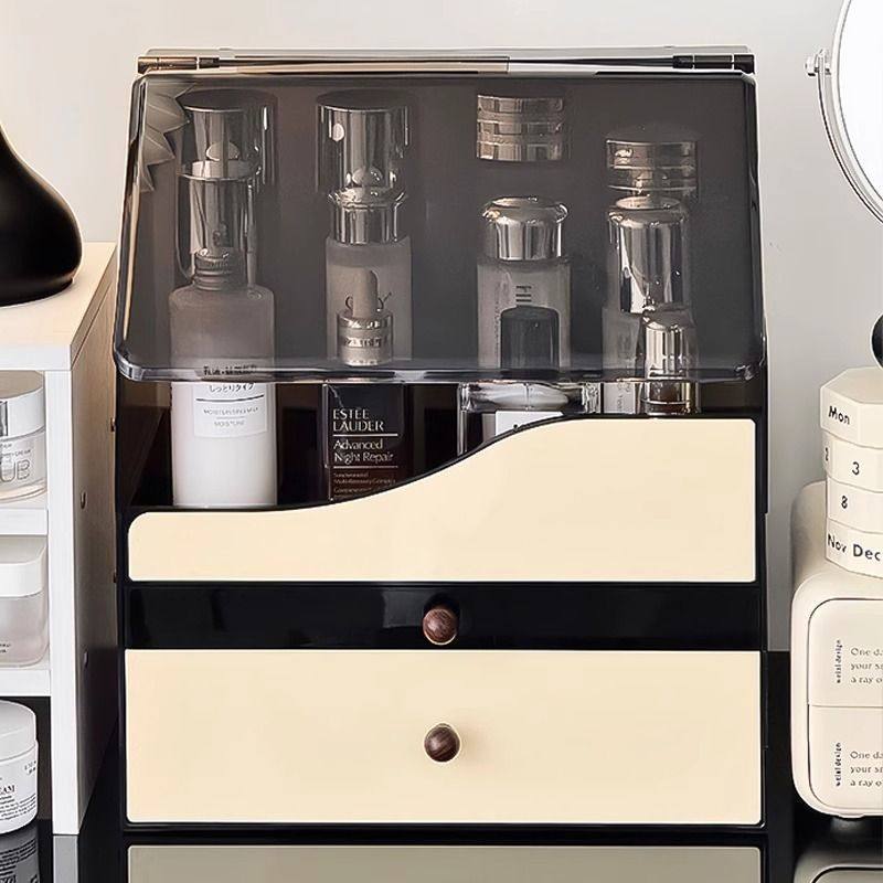 桌面化妆品收纳盒香水置物架高级感防尘护肤品整理盒梳妆台收纳柜,收纳整理,桌面收纳盒,淘宝优惠券,粉丝福利购,淘宝优惠卷
