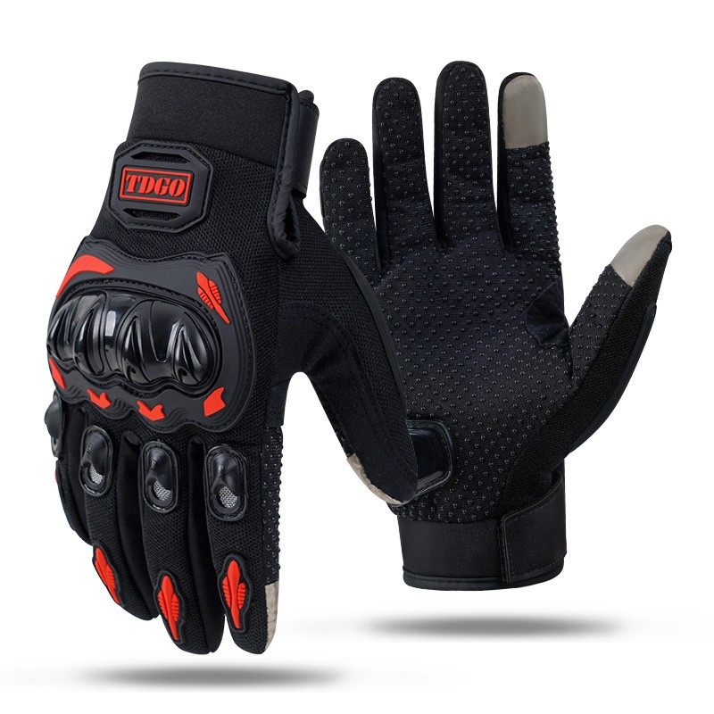 摩托车手套骑行男女夏季半指骑士机车自行车防摔防水防风四季触屏